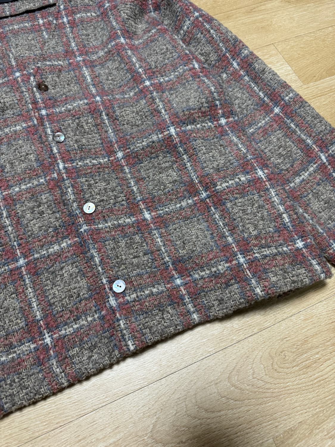 아워레가시 모헤어가디건 어멘트체크 46 상품이미지5