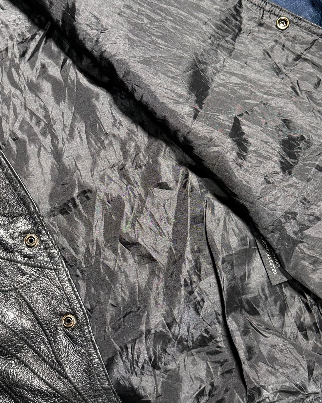 90-00‘s 나바르 레더 이탈리안 스톤 디자인 레더 베스트 L 상품이미지4