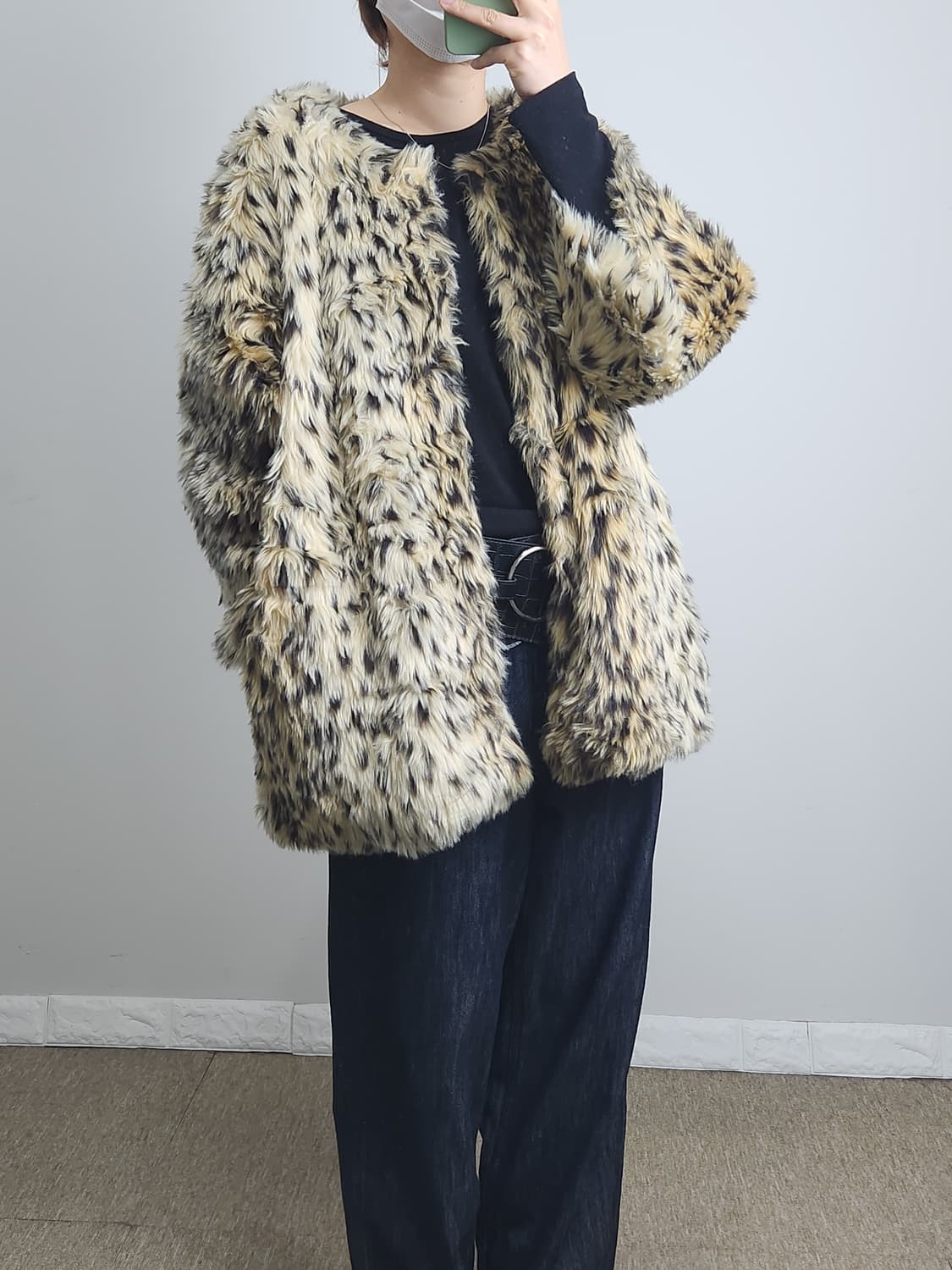 (giordano JP)레오파드 퍼 자켓 상품이미지5