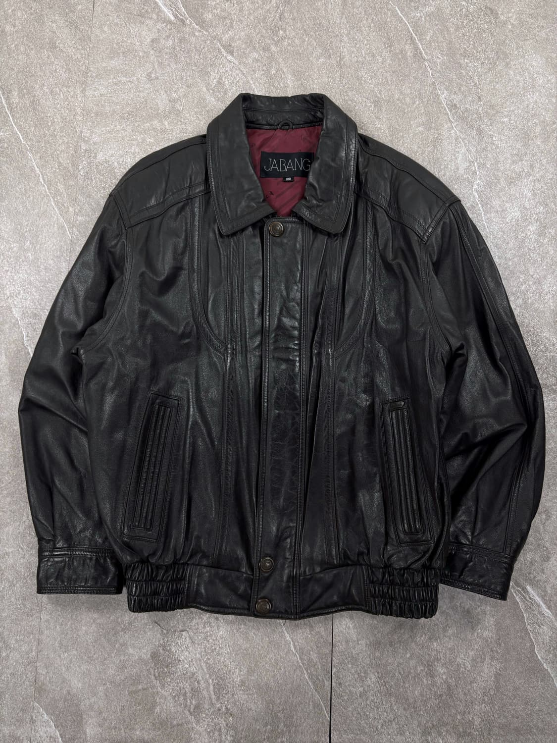  Vintage Cow Leather Bomber Jacket   l  상품이미지1