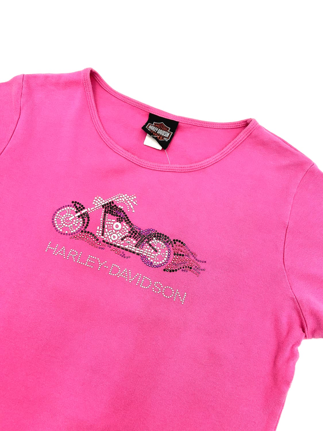 할리데이비슨 우먼 핑크 큐빅 반팔티 상품이미지2