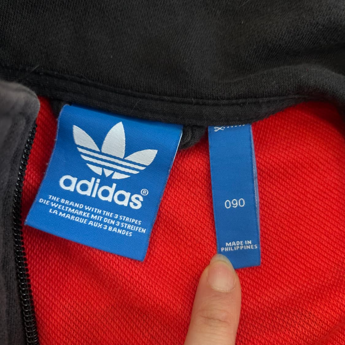 Adidas 아디다스 파이어버드 레드 블랙 배색 코튼져지 상품이미지8