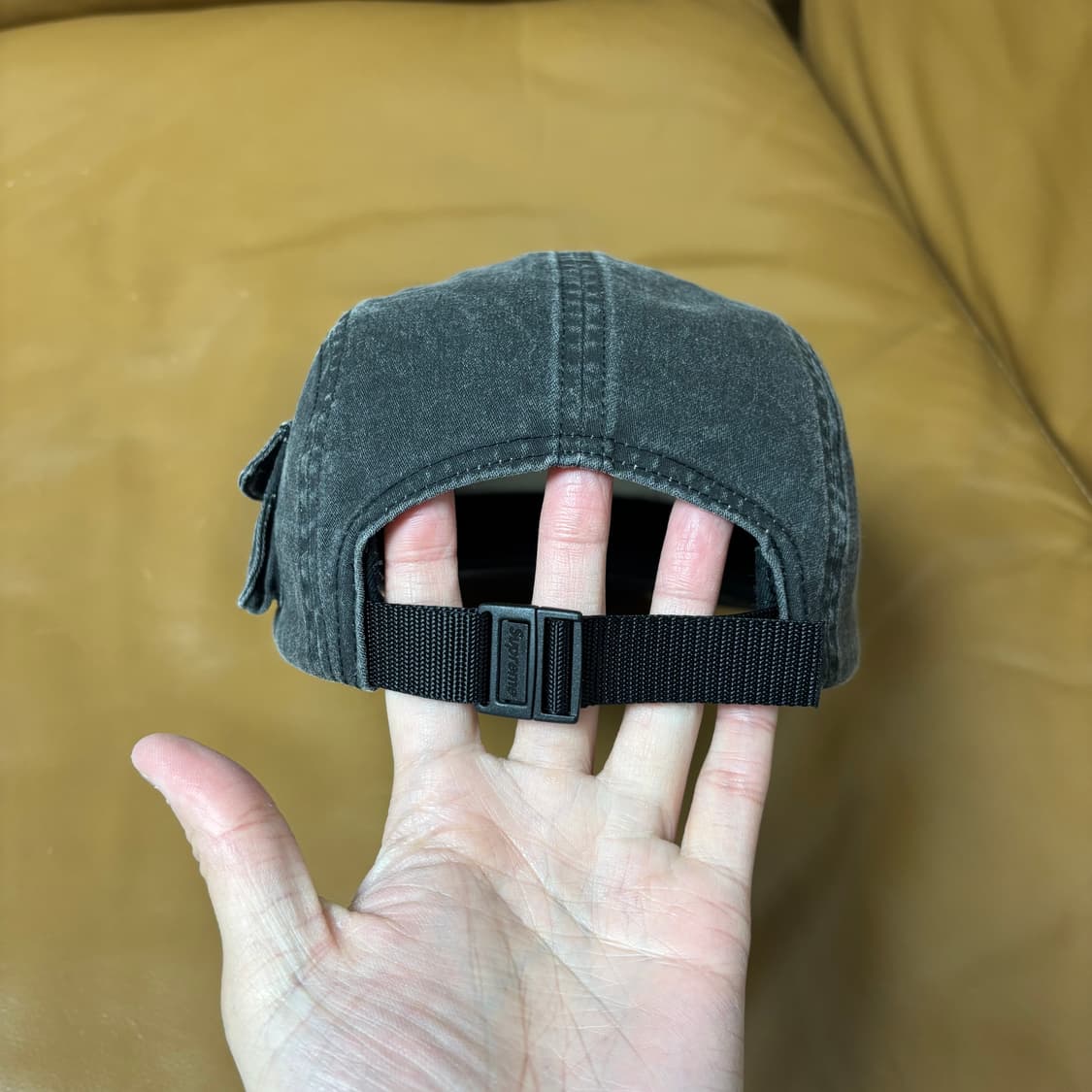 슈프림 캠프캡 모자 박스로고 밀리터리 카고 워시드 블랙 상품이미지8