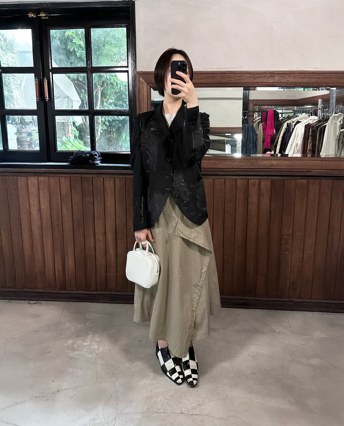 Y'S cotton wrap maxi skirt 상품이미지1
