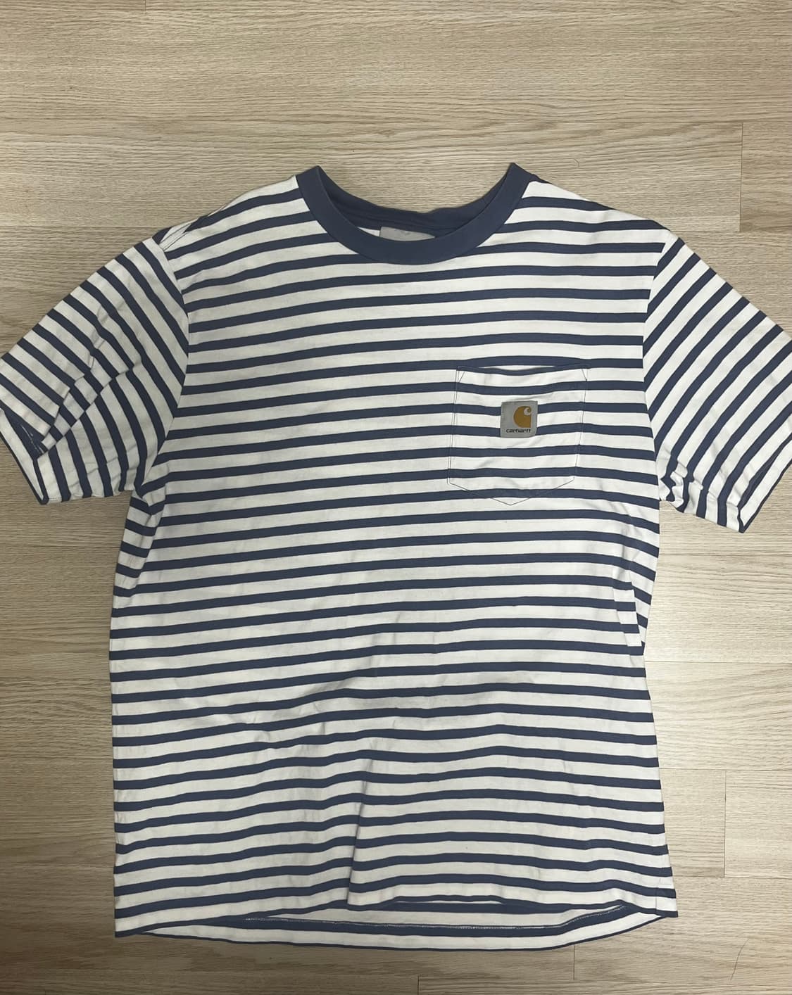 칼하트 WIP 시들러 스트라이프 포켓 티셔츠 소렌트 블루 상품이미지3