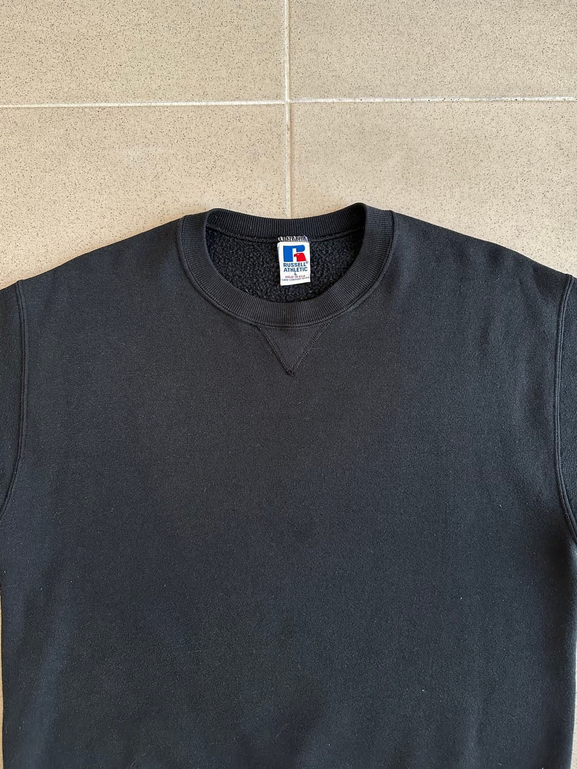 90s 빈티지 러셀 스웻셔츠 블랙 L USA 상품이미지4