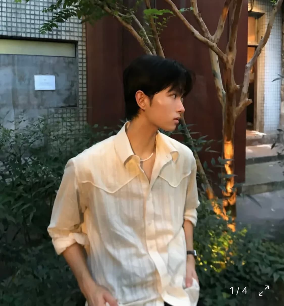 아캄 Western Cotton Shirts (White) - 2 상품이미지4