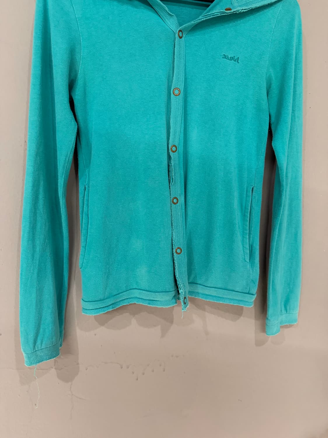 X-girl full snap design mint hoodie 상품이미지8