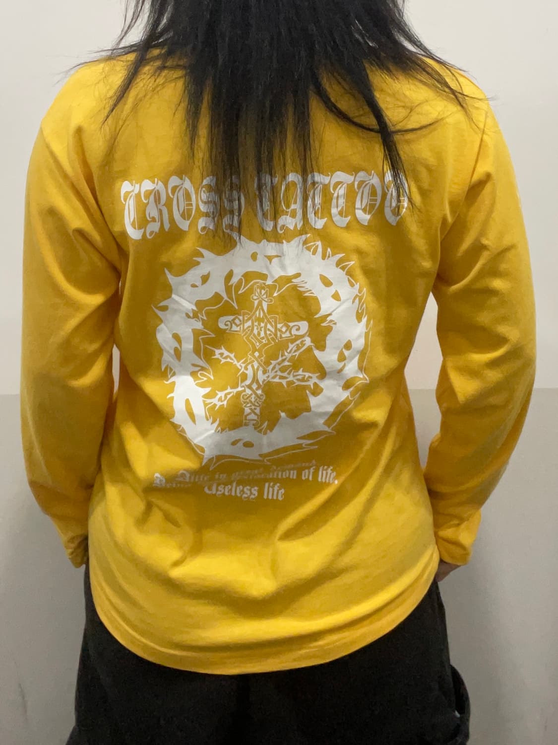 90’s Jpn Flybeans 고딕 크로스 타투 롱 슬리브 상품이미지2