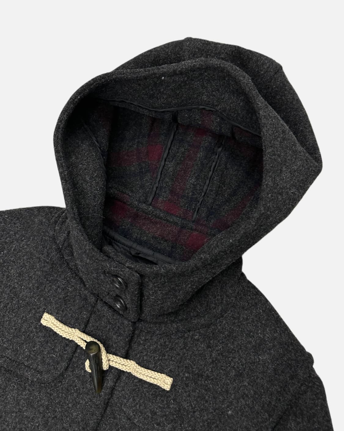 wool blend charcoal duffle coat 상품이미지3