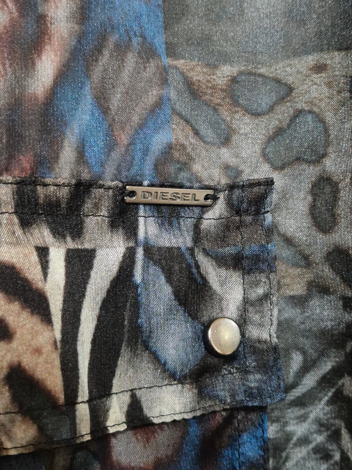 [DIESEL] 디젤 애니멀 패턴 시스루 셔츠 상품이미지3