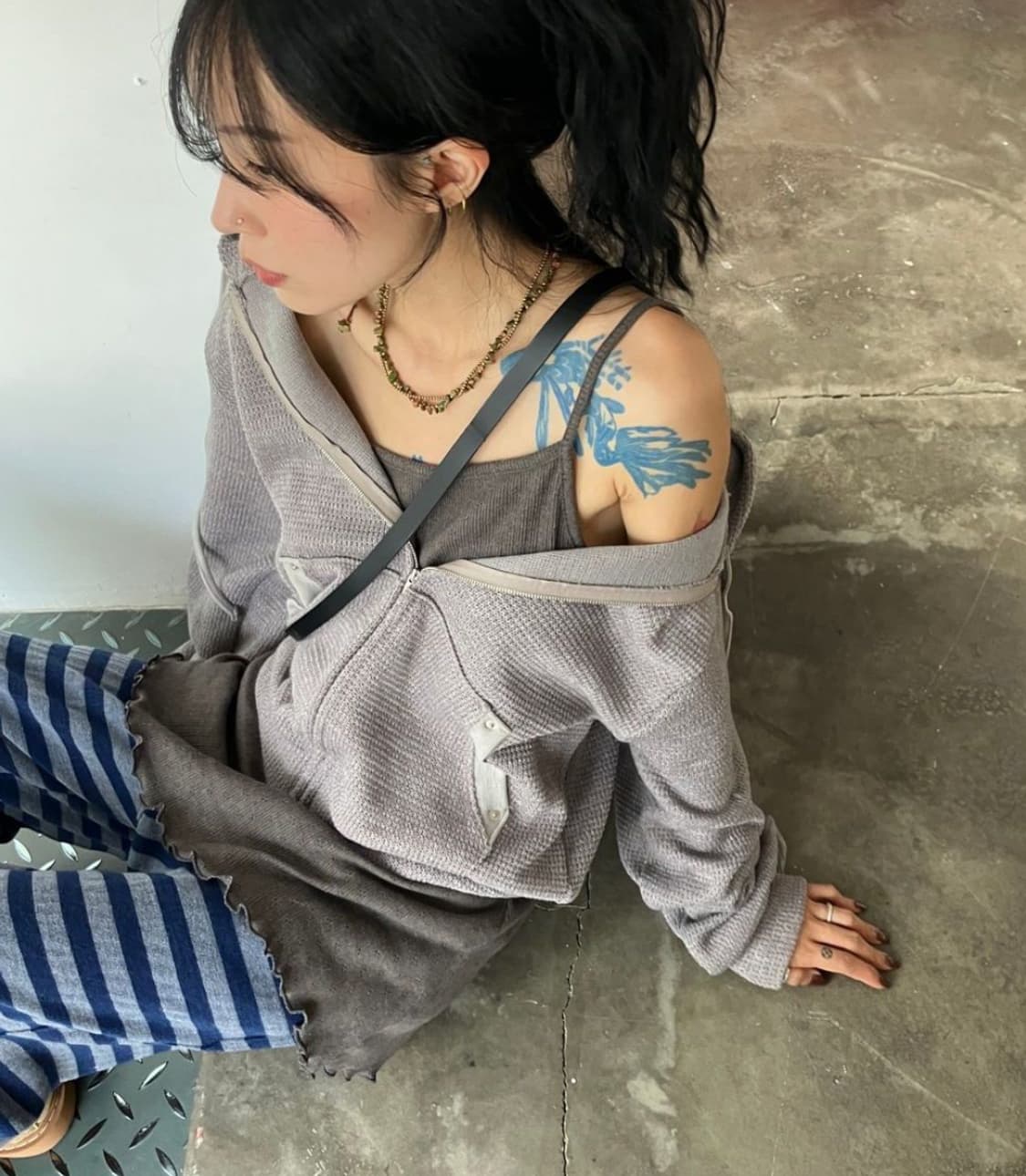 모래하우스 루즈 펀치 롱나시 브라운 상품이미지2