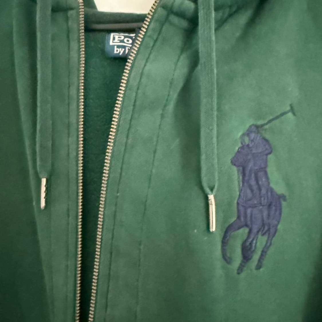  폴로 랄프로렌 빅 포니 후드 집업 다크 그린 상품이미지3