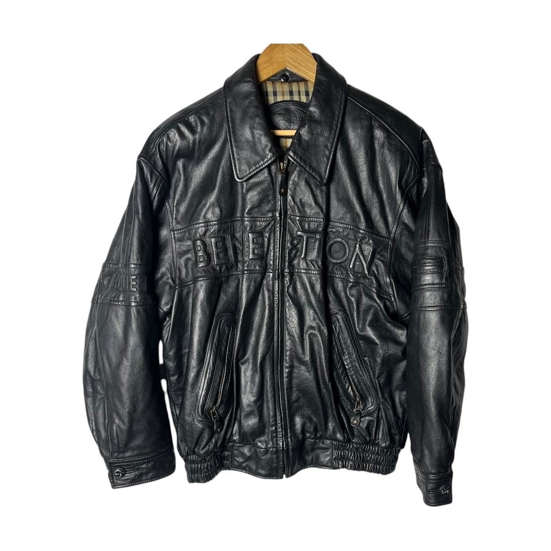 [Benetton] 80's 베네통 카우스킨 레더자켓 상품이미지1