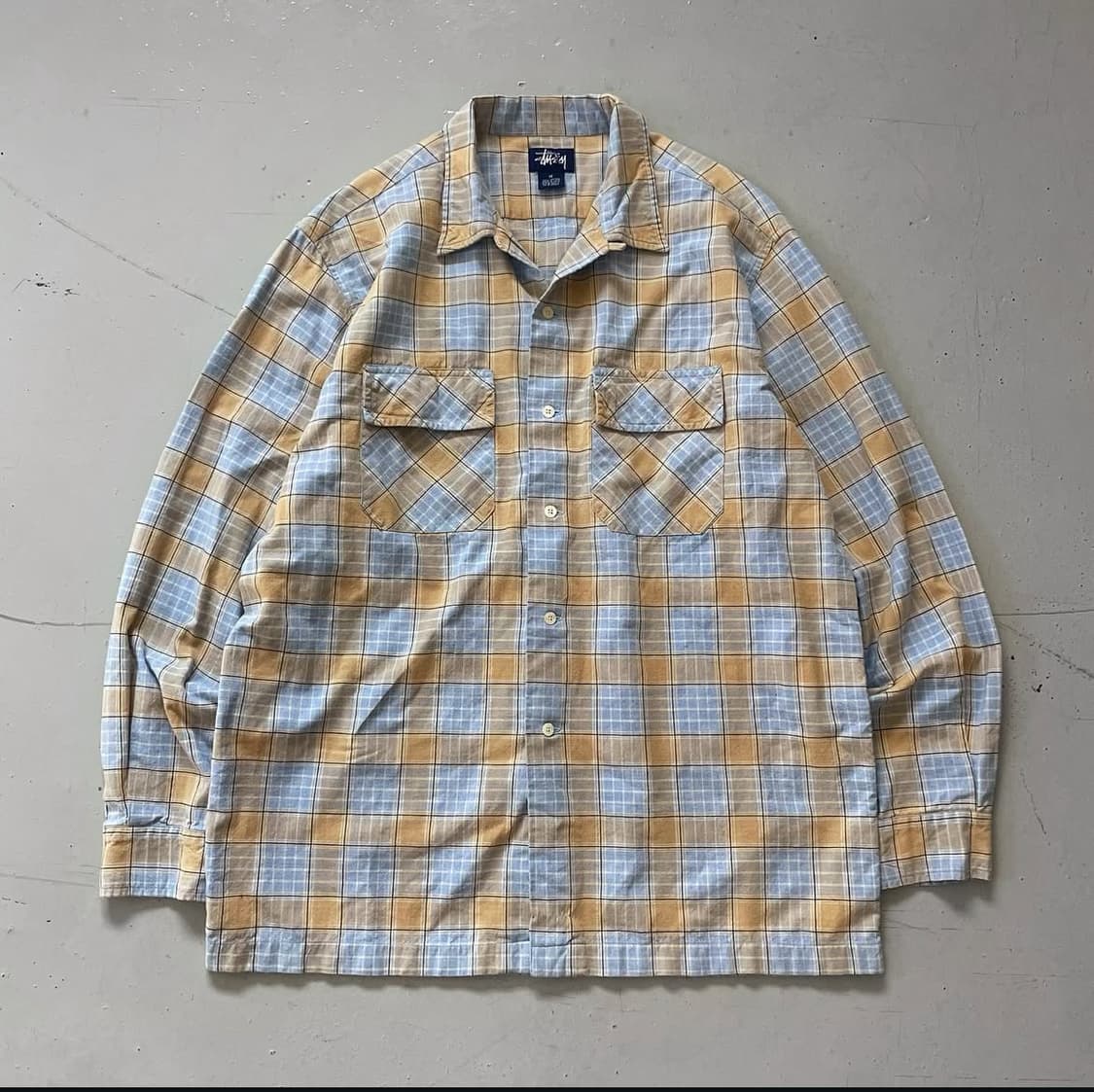 레어)90s stussy 스투시 빈티지 오픈카라 셔츠 상품이미지2