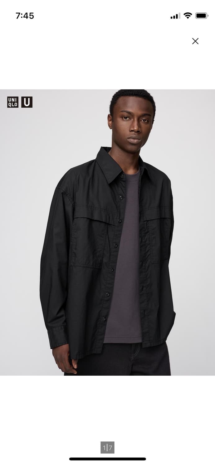 유니클로 유틸리티 오버사이즈 셔츠  상품이미지1