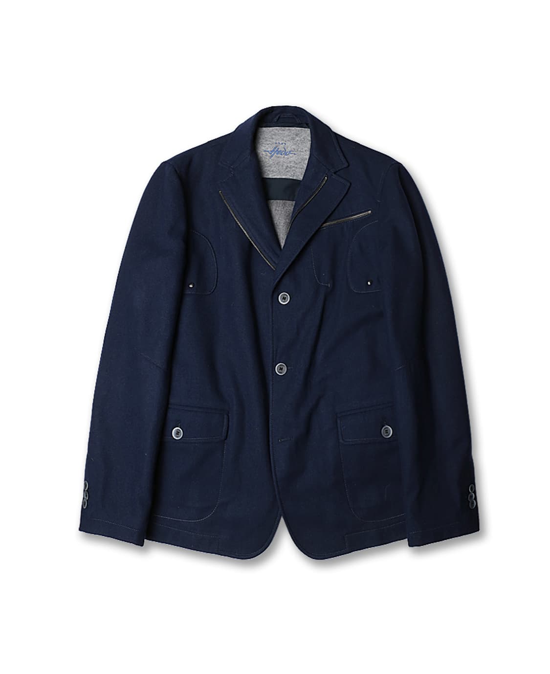 헤보 [Hevo] 네이비 라나 버진 울 코튼 블렌드 스포티 이태리 자켓 상품이미지1