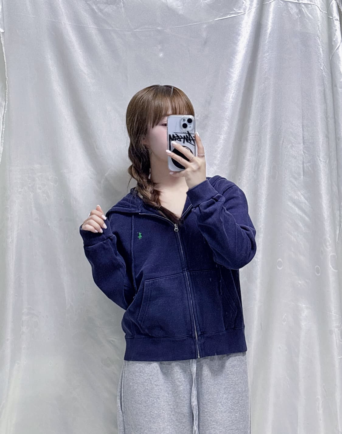 폴로 랄프로렌 네이비 그린포니 후드집업  상품이미지2