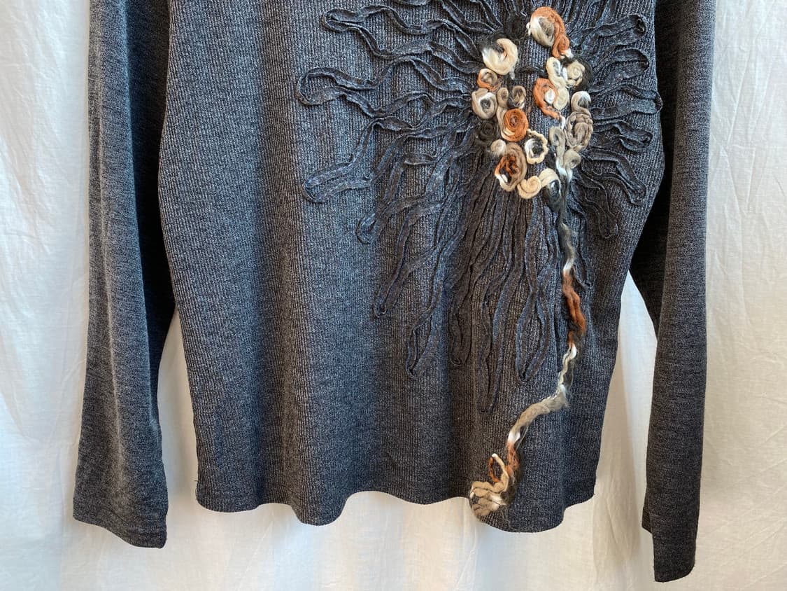 차콜 디테일 니트탑(M-L) 상품이미지4