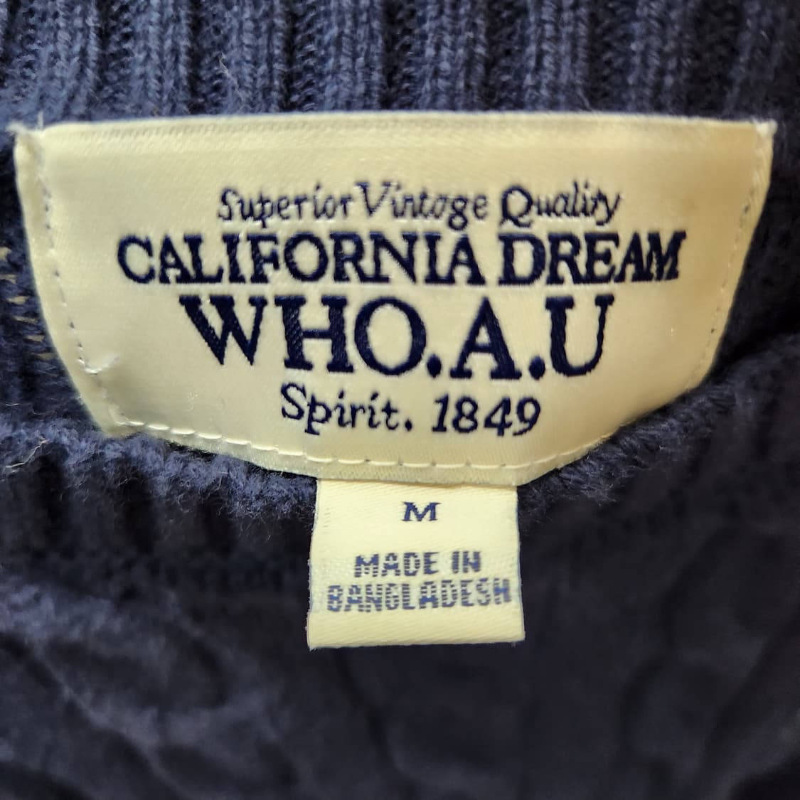 후아유 시그니쳐로고 크롭 꽈배기 니트 M(M) 상품이미지5