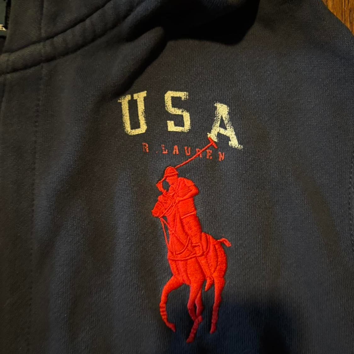 폴로 랄프 로렌 빅 포니 USA 후드집업 네이비 L 상품이미지2