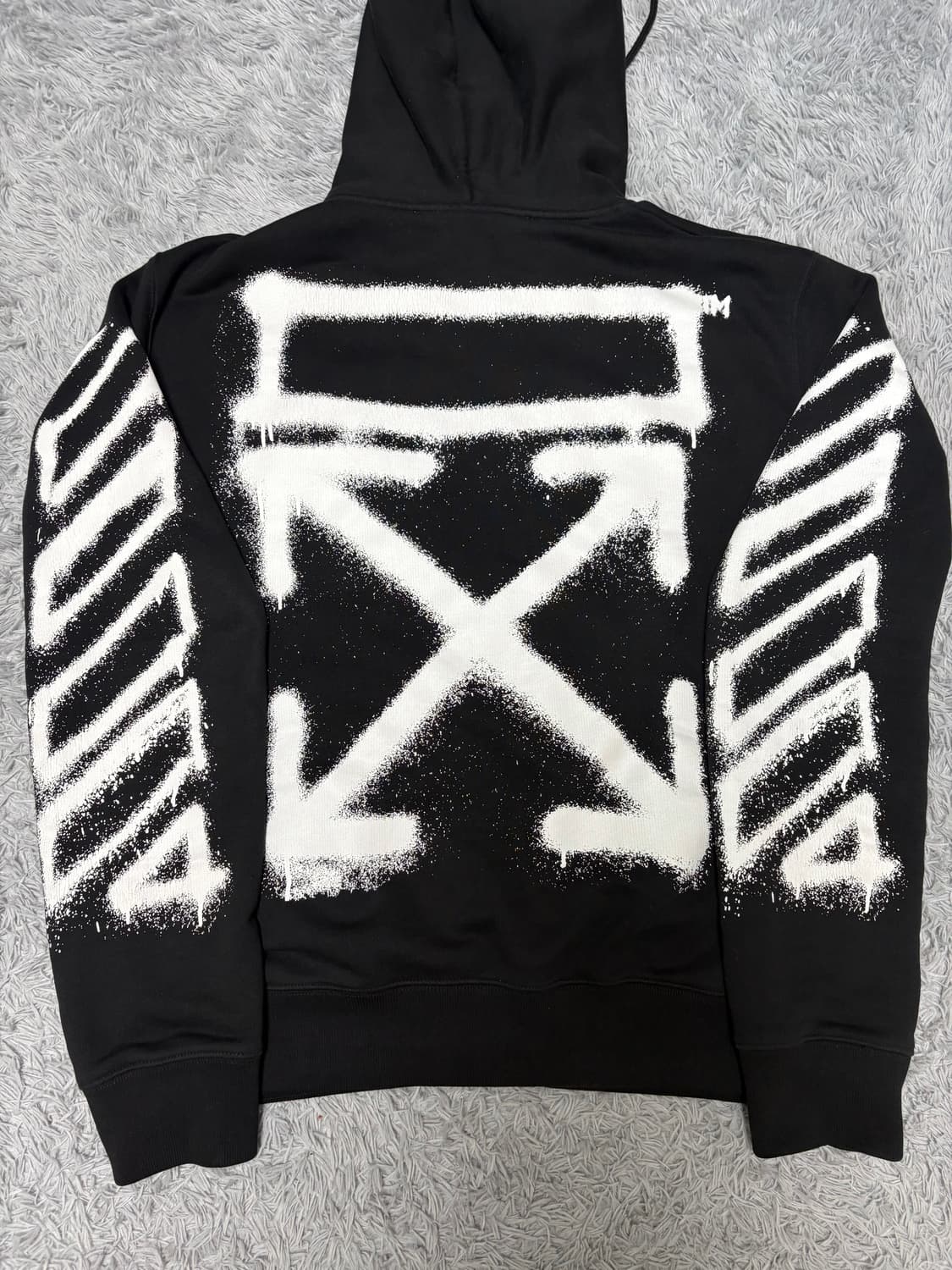 오프화이트 스프레이 애로우 후드집업 상품이미지2