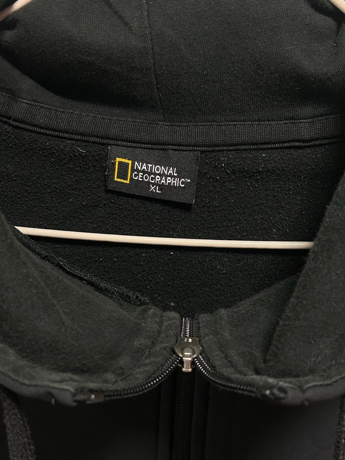 내셔널지오그래픽 블랙 후드 집업 XL 상품이미지2