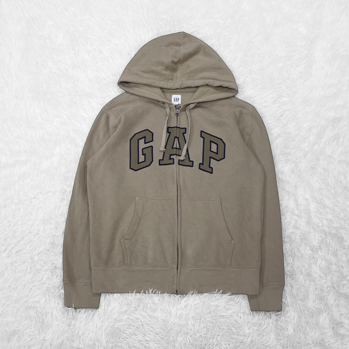 갭 Gap 스펠 로고 후드집업 베이지 상품이미지2