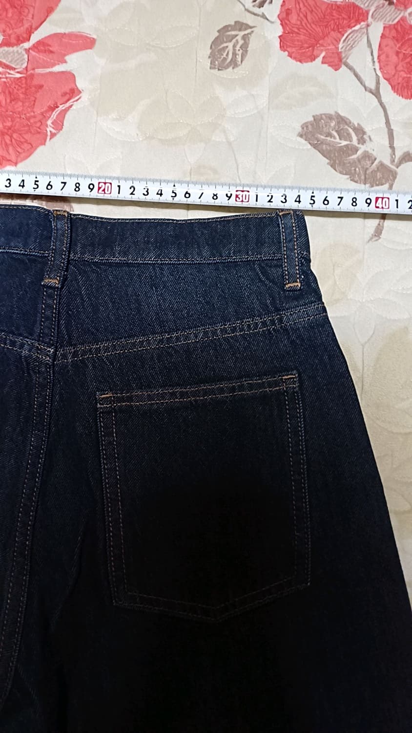 유니클로 미사용 와이드데님팬츠 실측26인치 기장97 상품이미지8