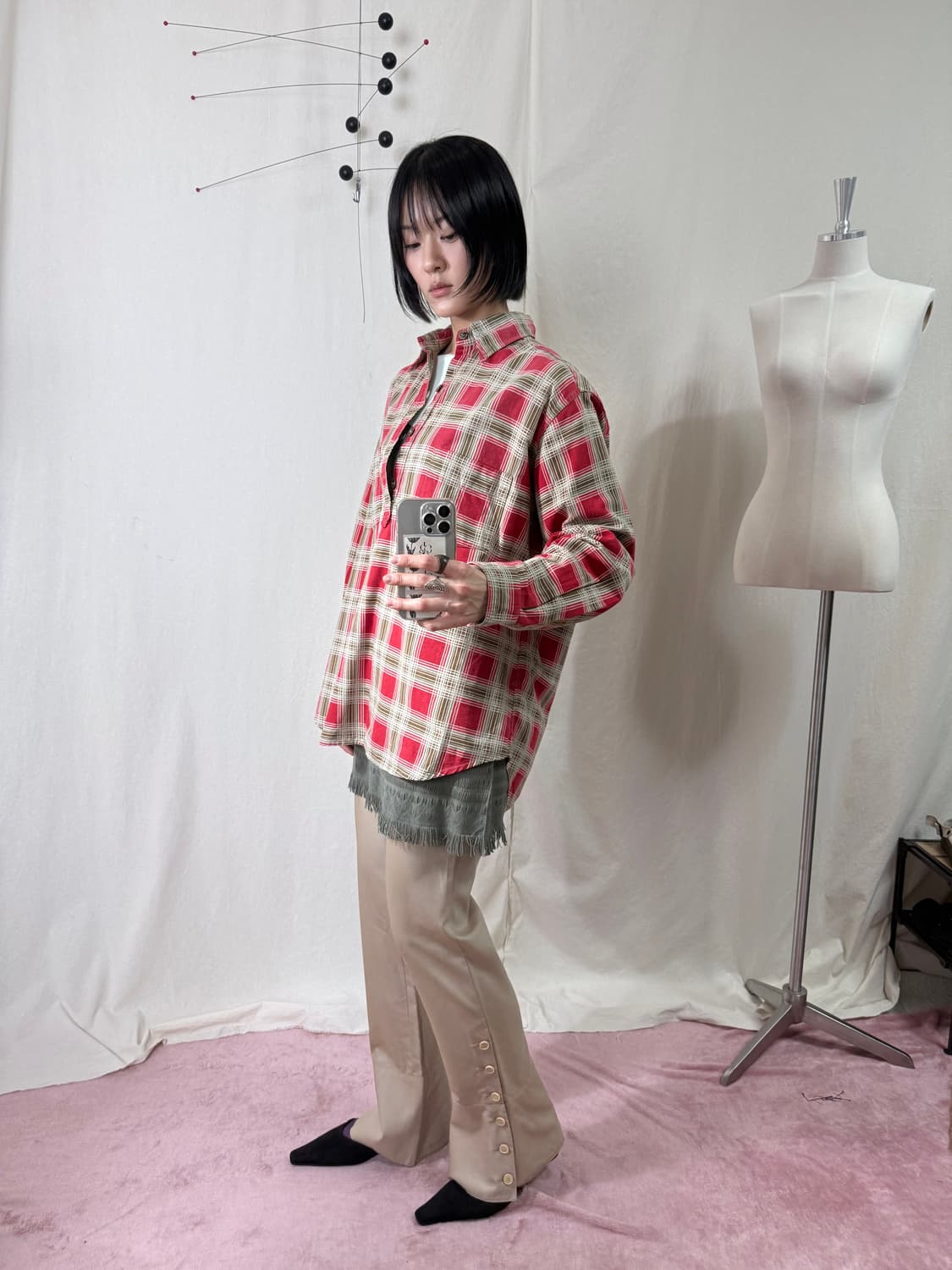 Hysteric Glamour 하프 버튼 셔츠 상품이미지1