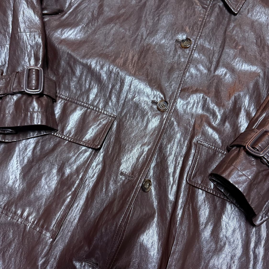 스튜디오 톰보이 PU 레더 싱글코트 F 상품이미지4