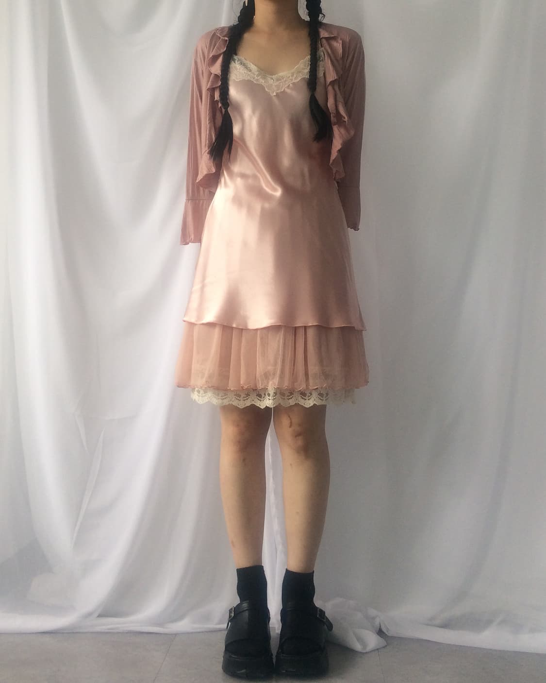 Lace trimming slip sleeveless 상품이미지6
