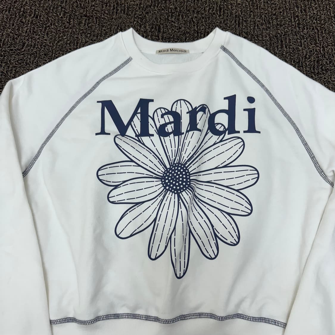 마르디 메크르디 여성 플라워 맨투맨 화이트 F 상품이미지2