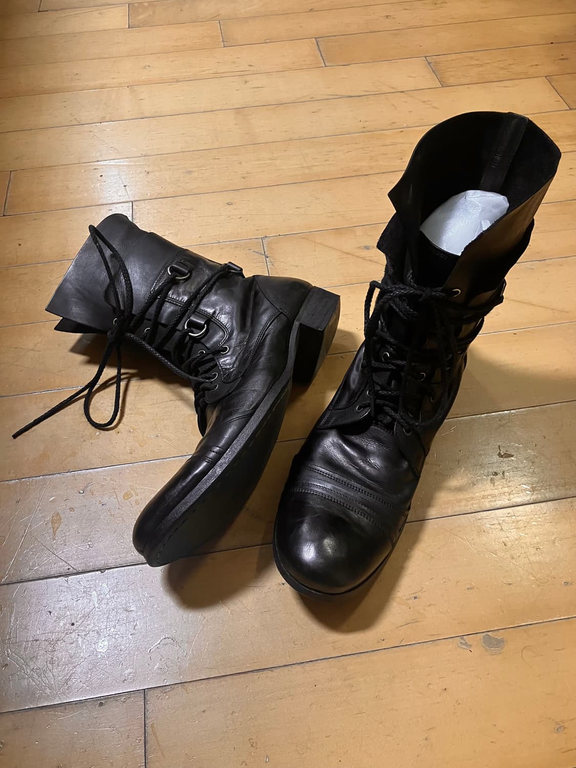 Whoop de doo 00s 훕데두 헤비 레이어드 컴벳 부츠 270 상품이미지5