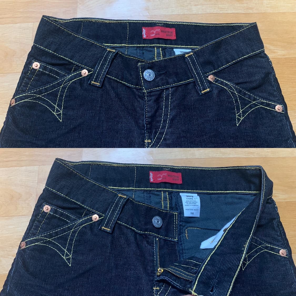 LEVIS TYPE 1 리바이스 타입원 웨스턴 부츠 코듀로이 팬츠 상품이미지3