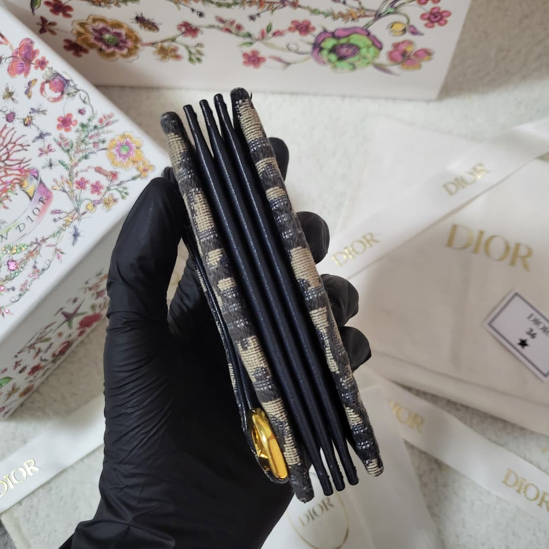 [풀구성] 디올 오블리크 새들 아코디언 카드지갑  상품이미지10