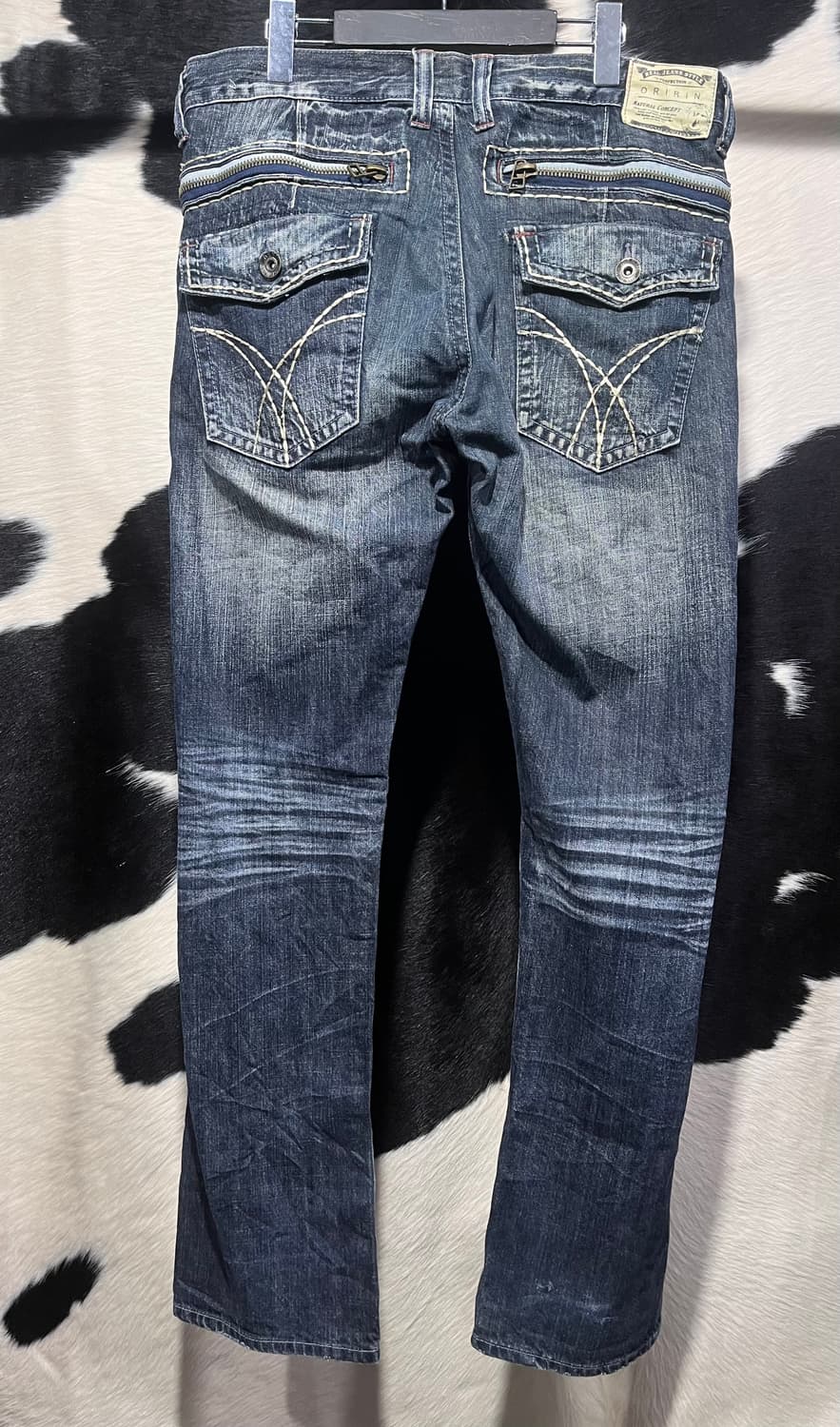 지퍼 디테일 데님팬츠 상품이미지1