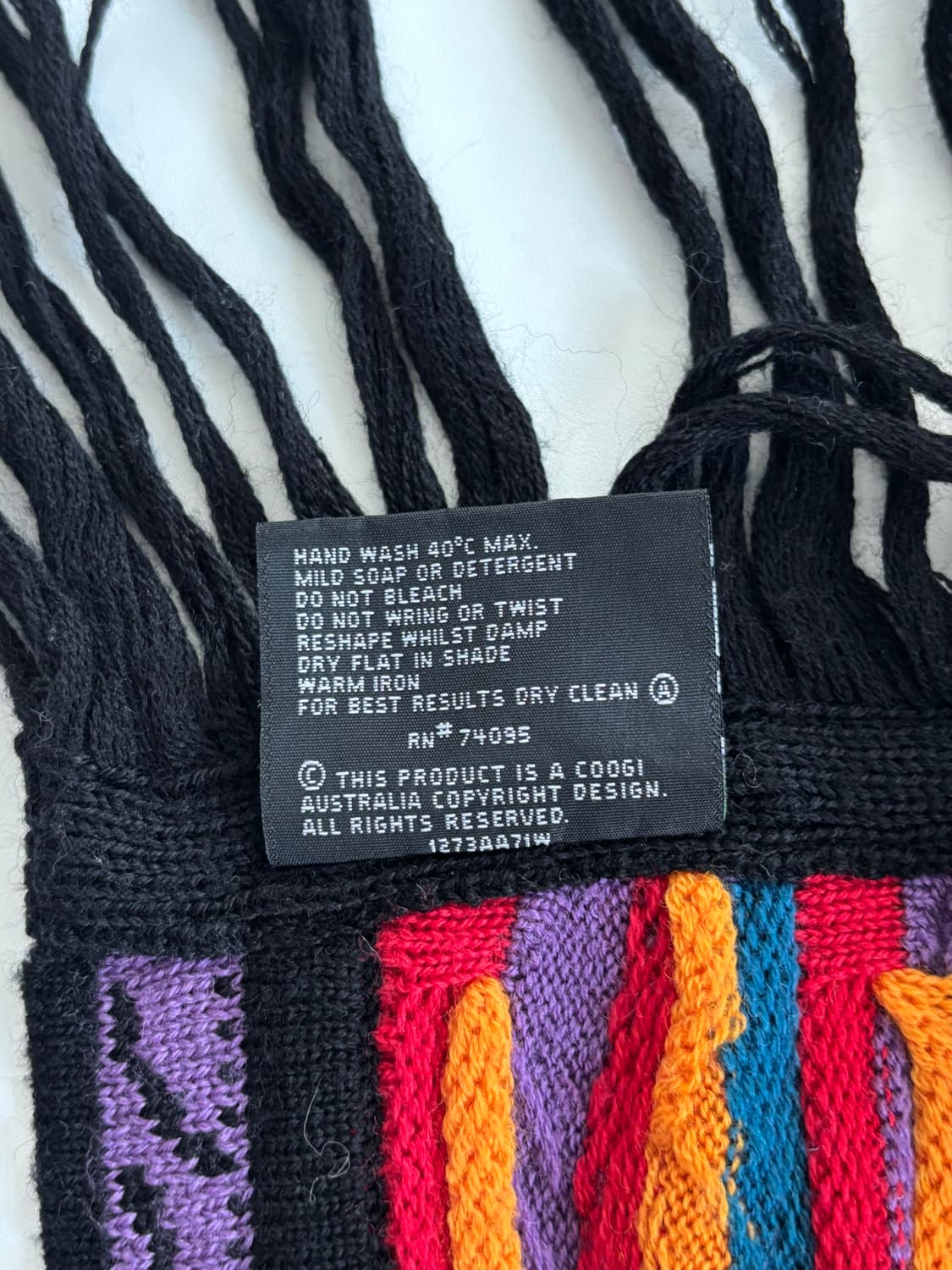 Coogi 쿠지 멀티컬러 3D 케이블 니트 머플러  상품이미지5