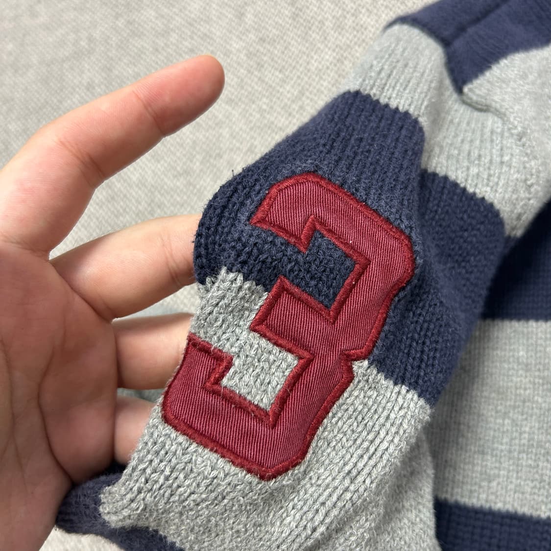 폴로 빅포니 스트라이프 니트집업(M(10-12)) 상품이미지4