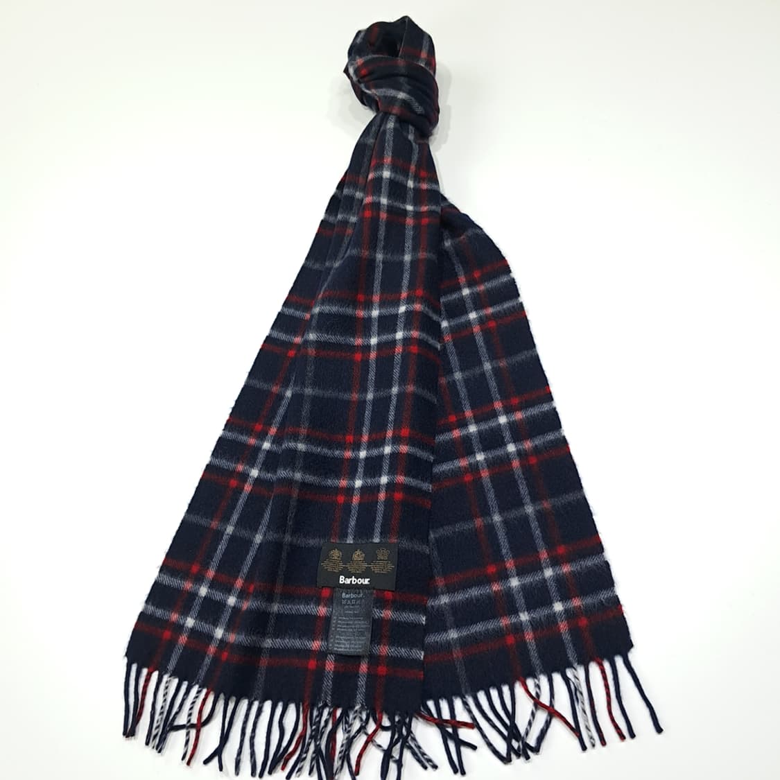 MX442 바버 다크네이비 타탄체크 머플러 목도리 상품이미지2