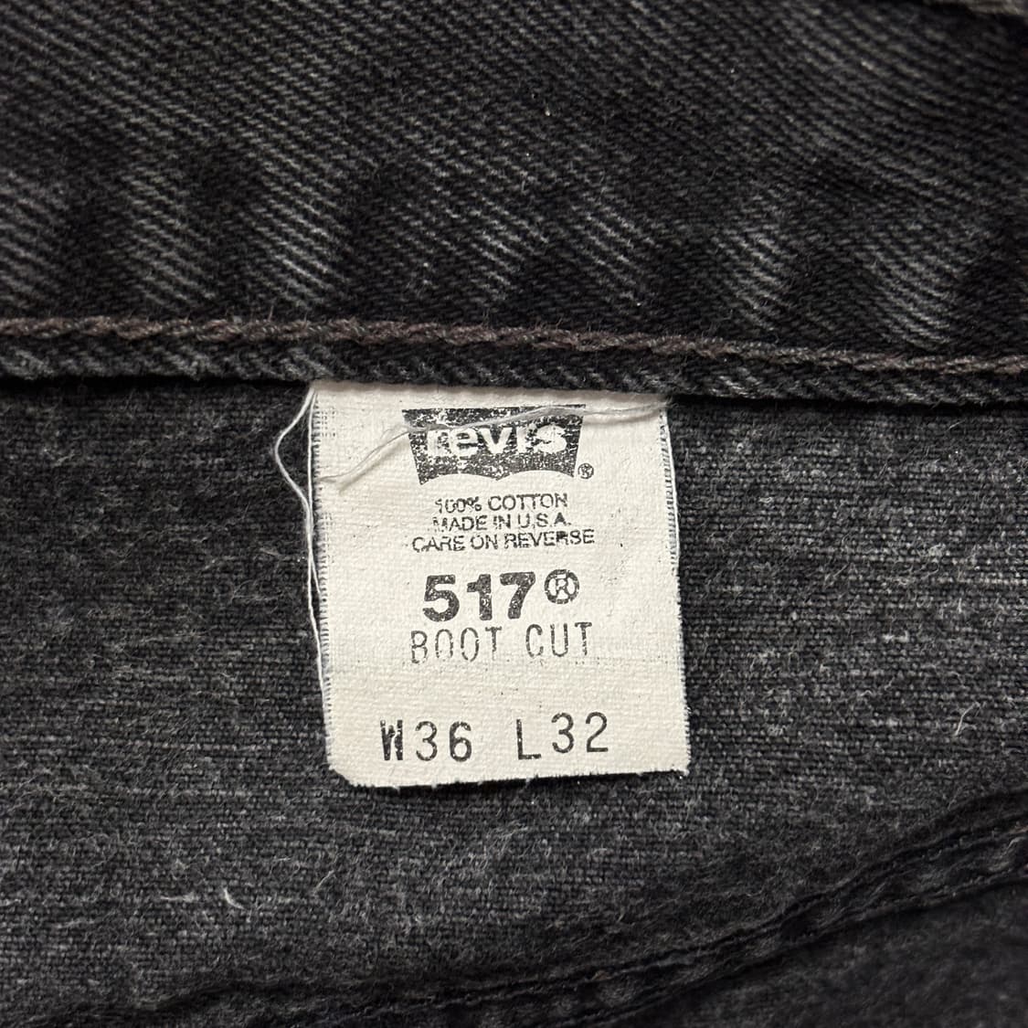 90s 빈티지 리바이스 517 블랙 허리43cm 상품이미지7