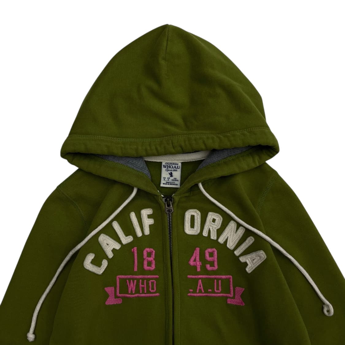 후아유 딸기우유맛 센터로고 말차맛 후드집업 S 상품이미지4