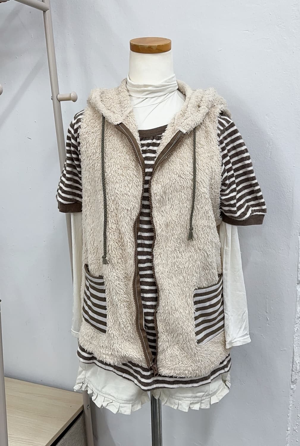 🍮베이비 쇼콜라 코디세트🍮 양털 그런지 모리걸 프릴 러블리 라떼갸루 상품이미지3