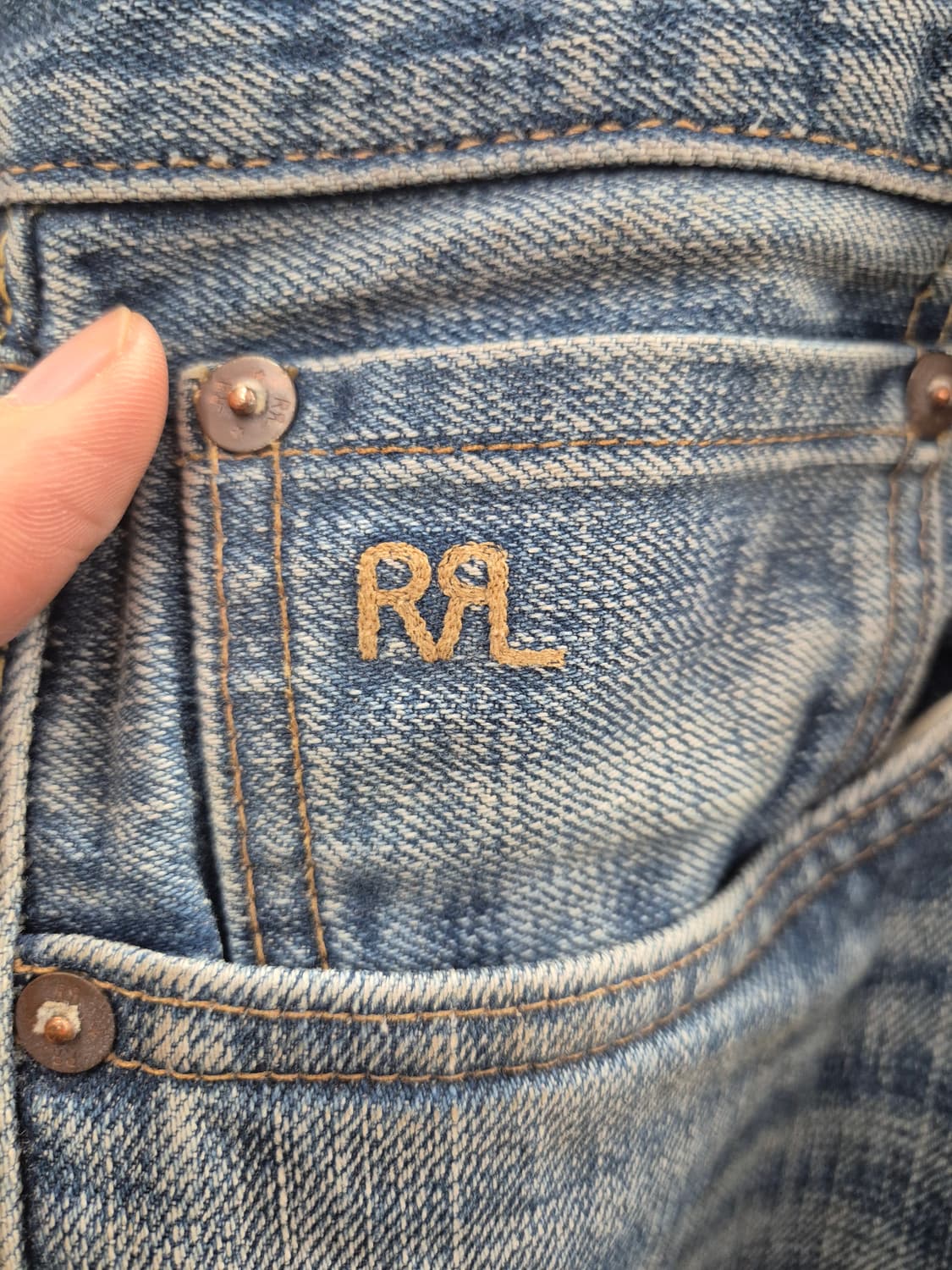 더블알엘 RRL 34x32 셀비지 워싱 데님 상품이미지5