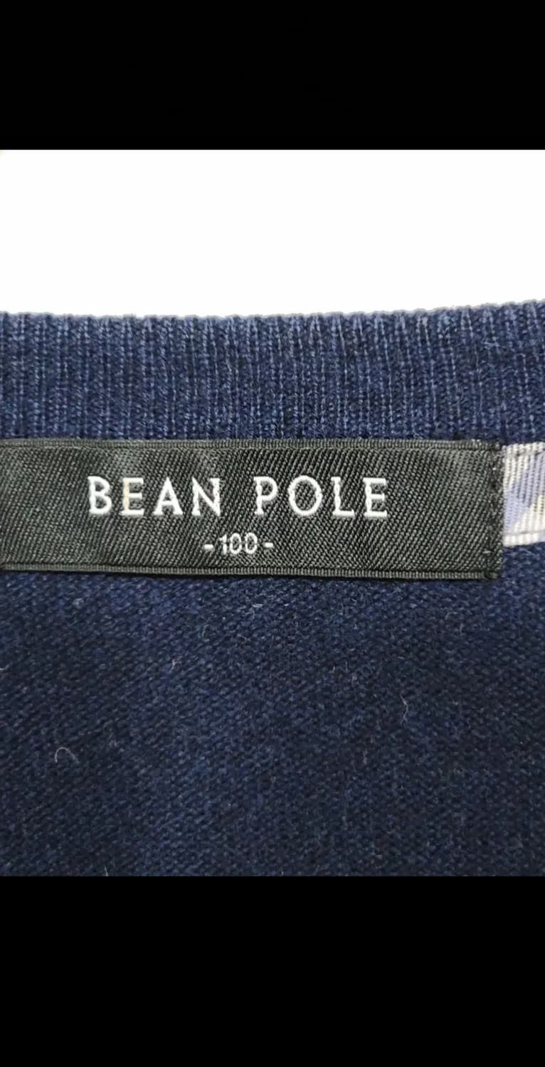 (100) 빈폴 브이넥 니트 네이비 울 실크 캐시미어 스웨터  상품이미지3