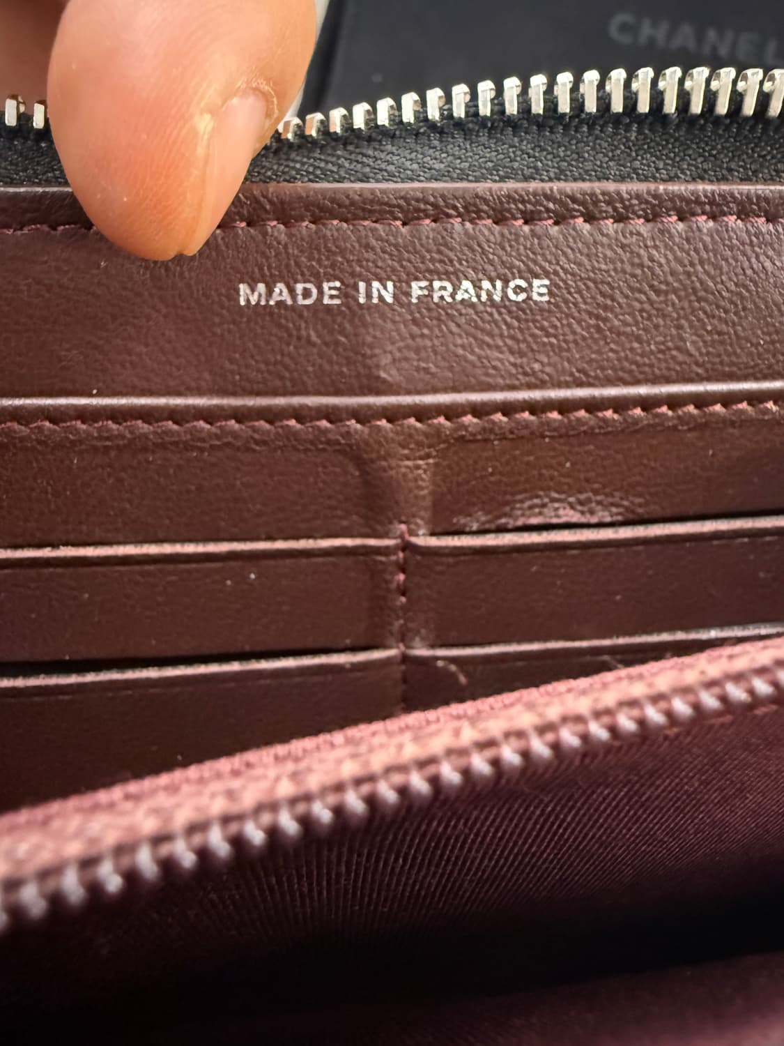 샤넬 정품 클래식 장지갑 지퍼 램스킨 은장 상품이미지6