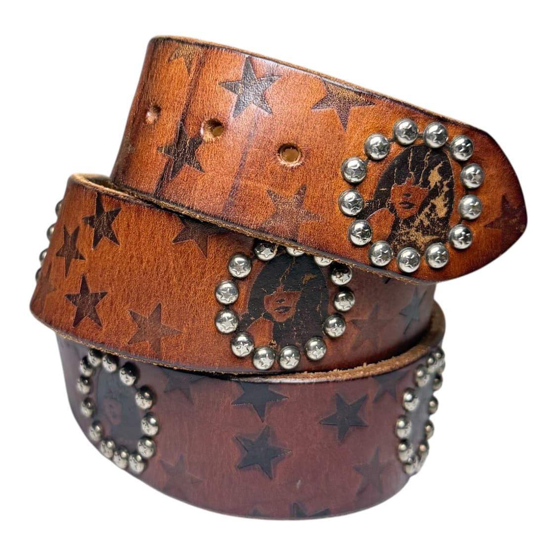 히스테릭 글래머 아카이브 스터드 히스걸과 무수한 별들 가죽 벨트 상품이미지1