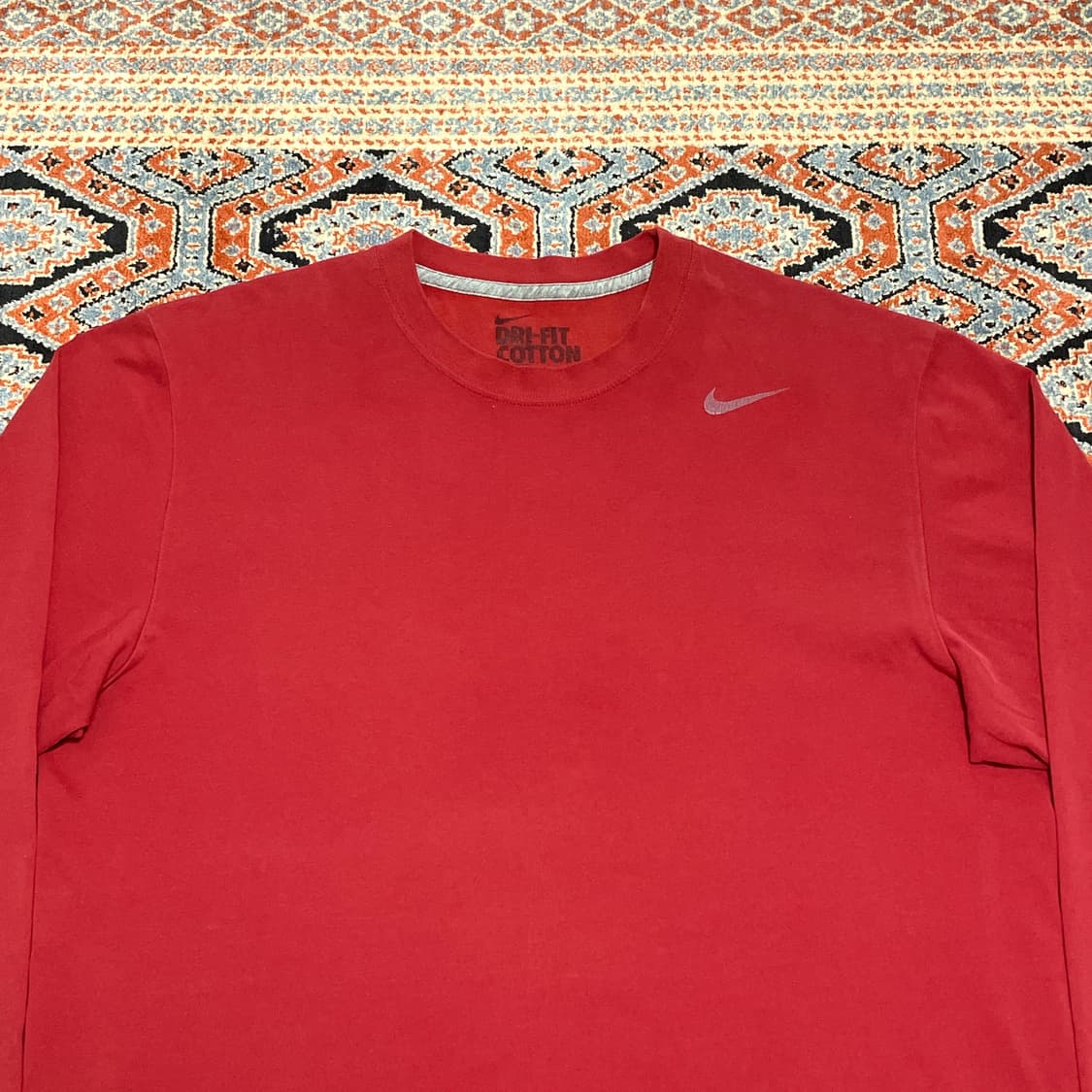  나이키 스우시 레드 드라이핏 코튼 긴팔티셔츠 남성XL 상품이미지2