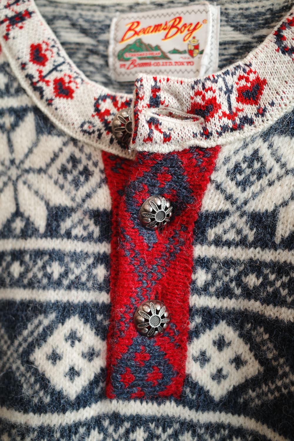 Beams Boy 빔즈보이 에스닉 울 니트  상품이미지4