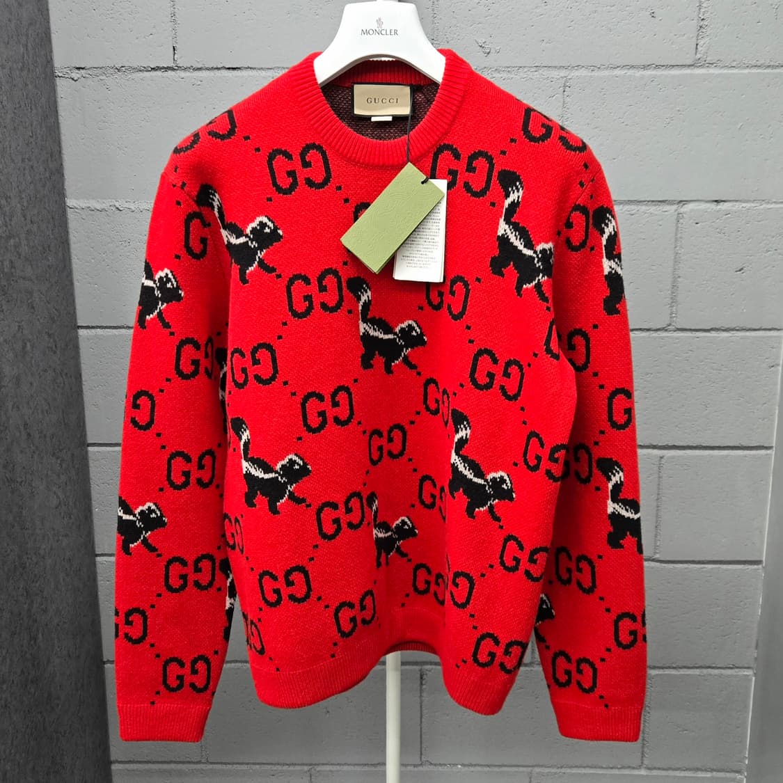 새상품 / 구찌 GG 자카드 스컹크 울 니트 M 상품이미지2